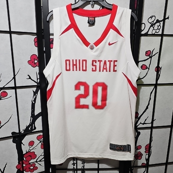 Nike Ohio State Basketball Jersey - White and‎ Red Size Medium - Picture 1 of 10